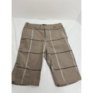 Amplify Boy's Gray Plaid Shorts Adjustable Waist Size 12